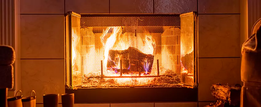 Mendota Hearth Landscape Fireplace Installation in Phoenixville, Pennsylvania